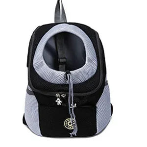 Pet Carrier Backpack for Dogs & Cats — Wearable Front/Back Mesh Travel Bag, Adjustable Double Shoulder, S/M/L (Up to 10 kg / 22 lb) Black China Mainland