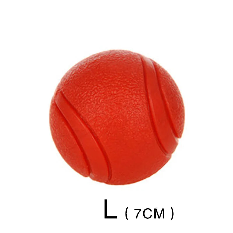 Bite-Resistant Rubber Dog Ball Toy – Chew-Proof Fetch Toy for Dogs & Puppies, Sizes S–XL (5–9 cm | 2–3.5 in) – Red red L