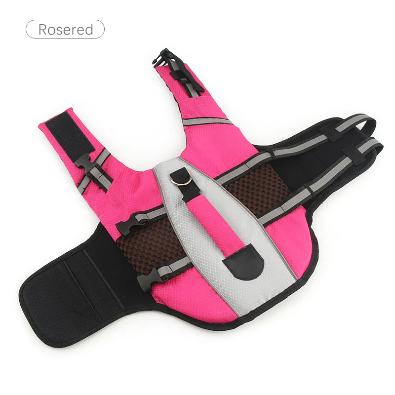 Pet Life Vest Jacket Comfortable Dog Swimsuit rose
