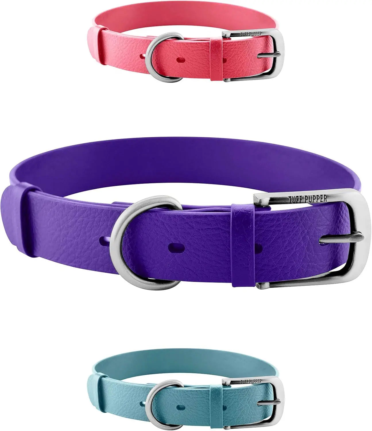 Heavy Duty Waterproof Dog Collar Metal Buckle Odor Proof XS–L (all colors) Royal Purple