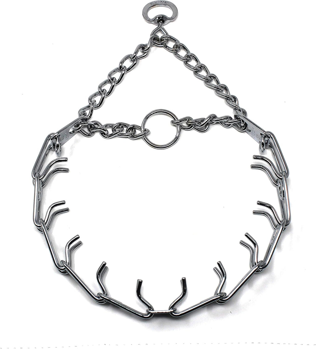 Herm Sprenger Prong Dog Training Collar Chrome Steel Anti Pull Adjustable Silver