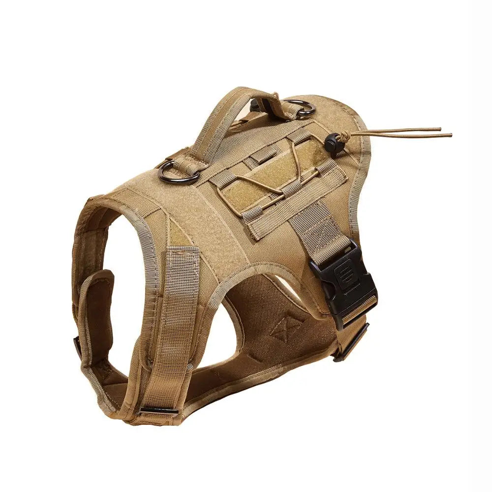 Tactical Dog Vest Harness No Pull Comfortable Adjustable Pet Harness For Medium Large Dog Military Training With Handle Labrador Khaki
