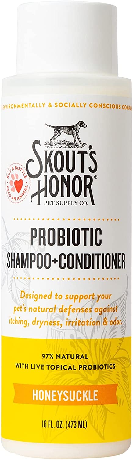 Probiotic Pet Shampoo & Conditioner for Dogs Honeysuckle 16-oz
