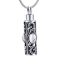 Paisley Cylinder Ashes Necklace Pendant