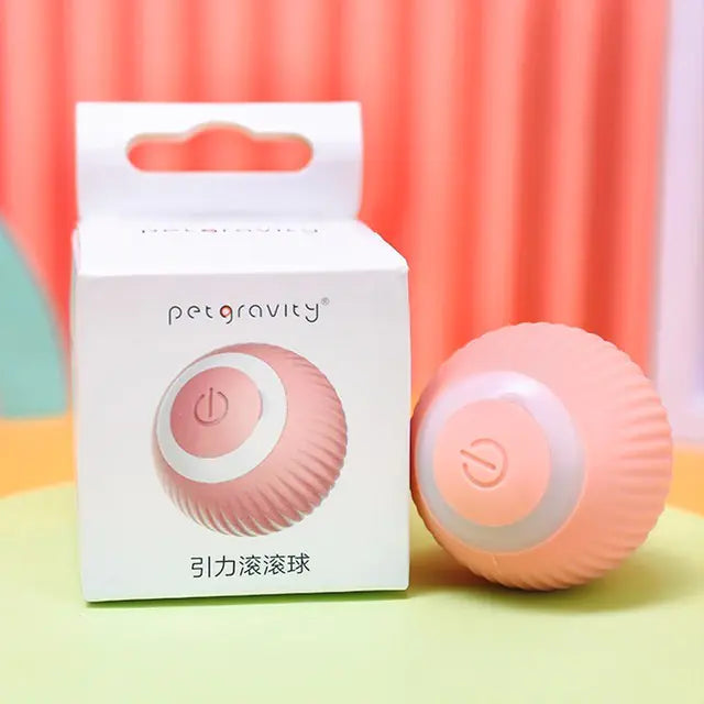 Electric Dog Toys Smart Puppy Ball Toys For Cat Small Dogs Funny Auto Rolling Ball Self-moving Puppy Games Toys Pet Accessories pink