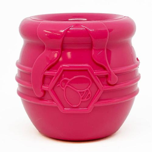 SodaPup Honey Pot Dog Treat Dispenser – PUP-X Rubber Enrichment Toy | L & XL | USA Made