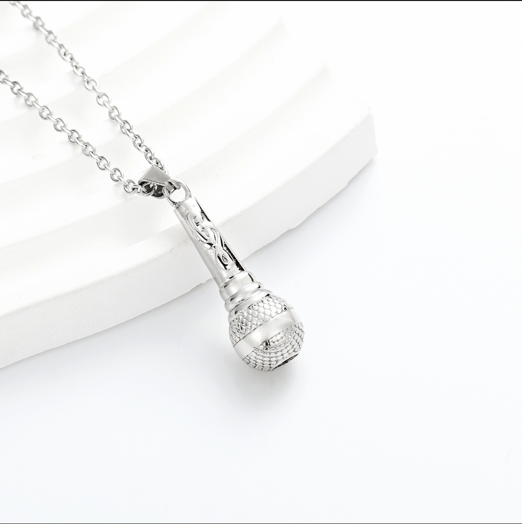 Microphone Ashes Necklace Pendant