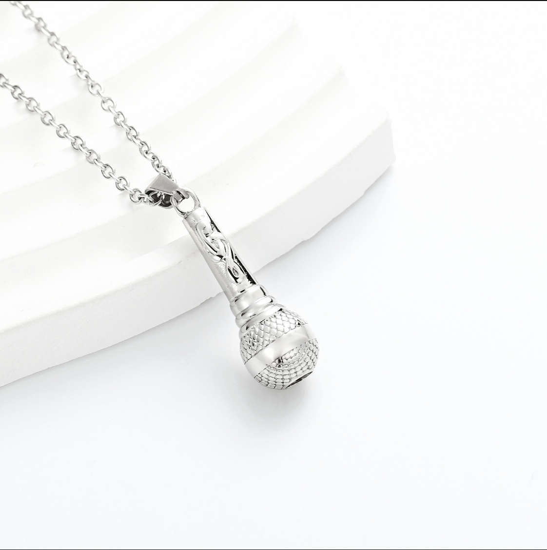 Microphone Ashes Necklace Pendant
