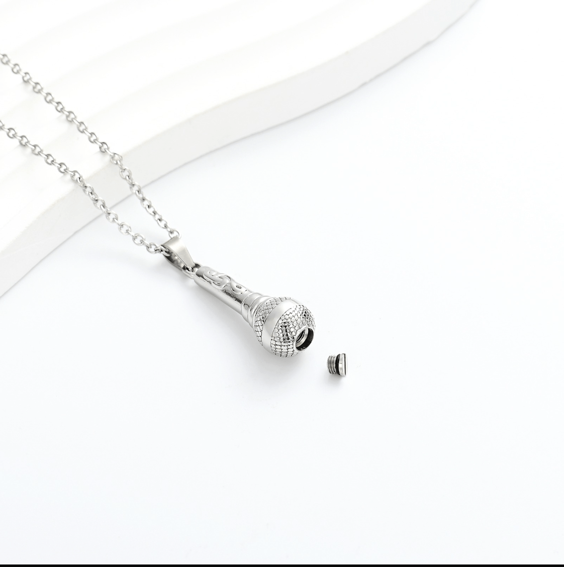 Microphone Ashes Necklace Pendant