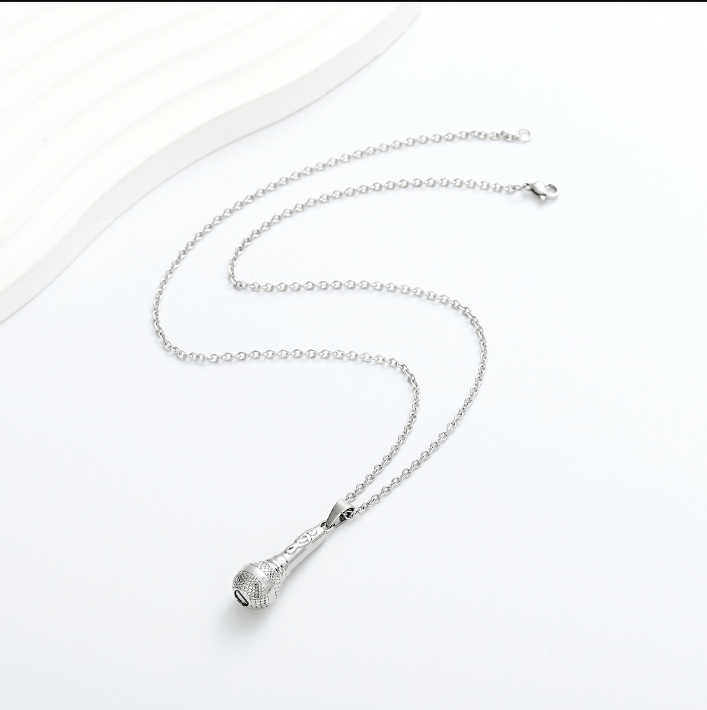 Microphone Ashes Necklace Pendant