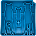 Waiting Dogs eTray - Shallow Slow Feeder Bowl for Enrichment | USA Made Waiting Dogs eTray- blue
