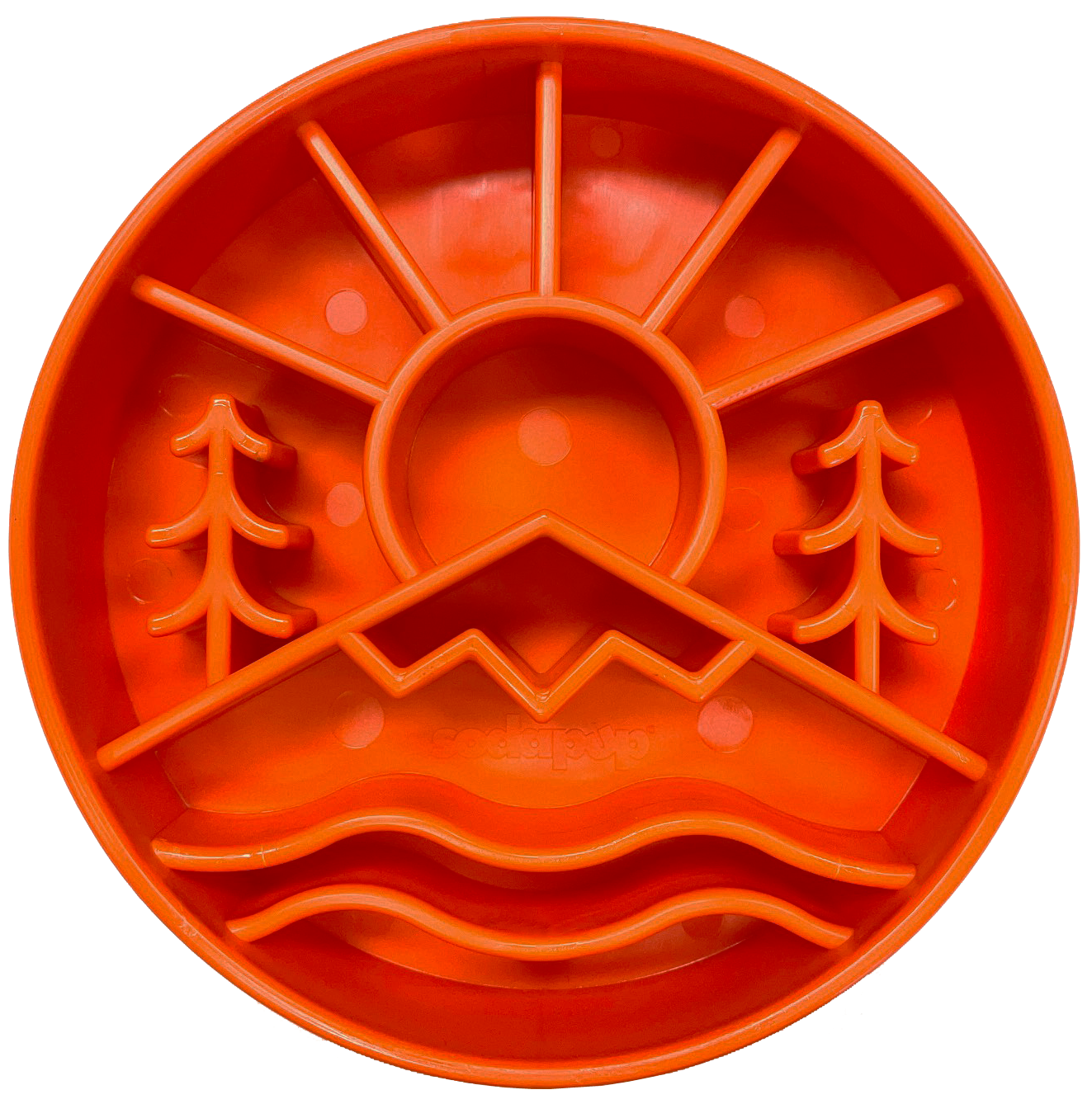 Great Outdoors eBowl - Slow Feeder Dog Bowl & Enrichment | USA Made Great Outdoors ebowl - orange