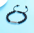 Black Lava Ashes Bracelet 20cm