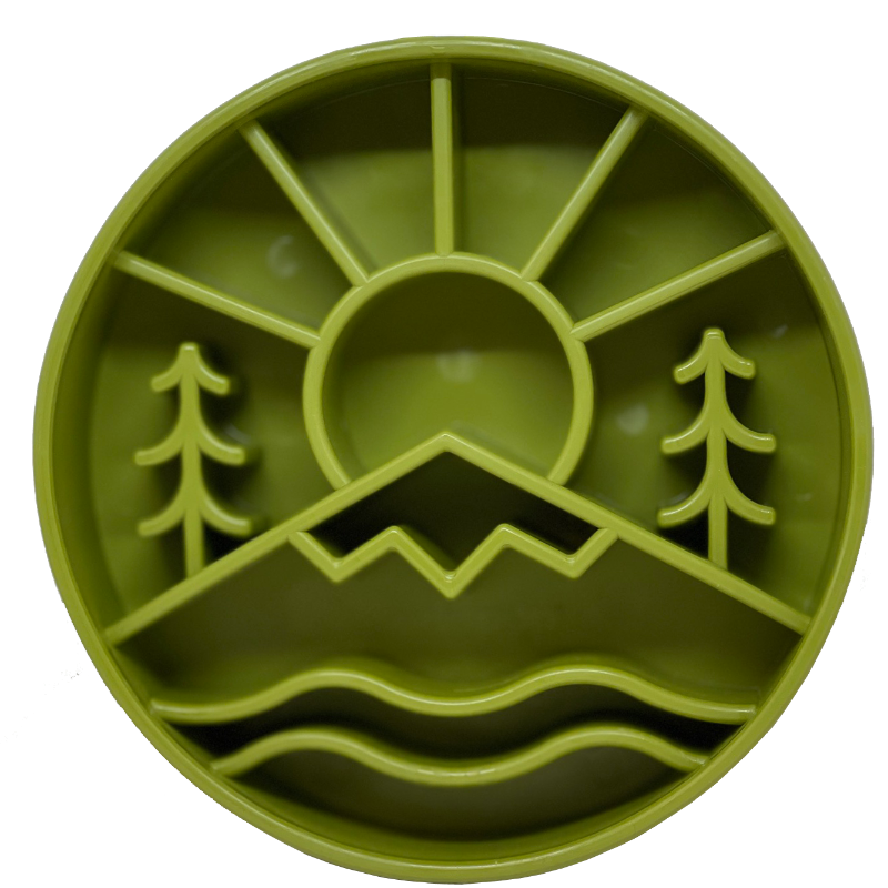 Great Outdoors eBowl - Slow Feeder Dog Bowl & Enrichment | USA Made Great Outdoors ebowl - green