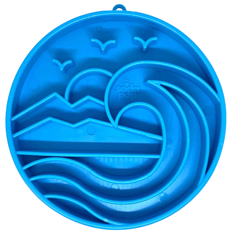 Baja Design eTray - Shallow Slow Feeder Dog Bowl for Enrichment | USA Made Blue