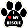 I Love My Rescue Paw Magnet