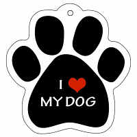 Dog & Cat Paw Keychains I (Heart) My Dog