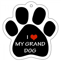 Dog & Cat Paw Keychains I (Heart) My Grand Dog