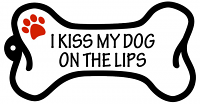 Bone Shaped Keychains I Kiss My Dog On The Lips