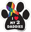 I love my 2 Daddies Paw Magnet