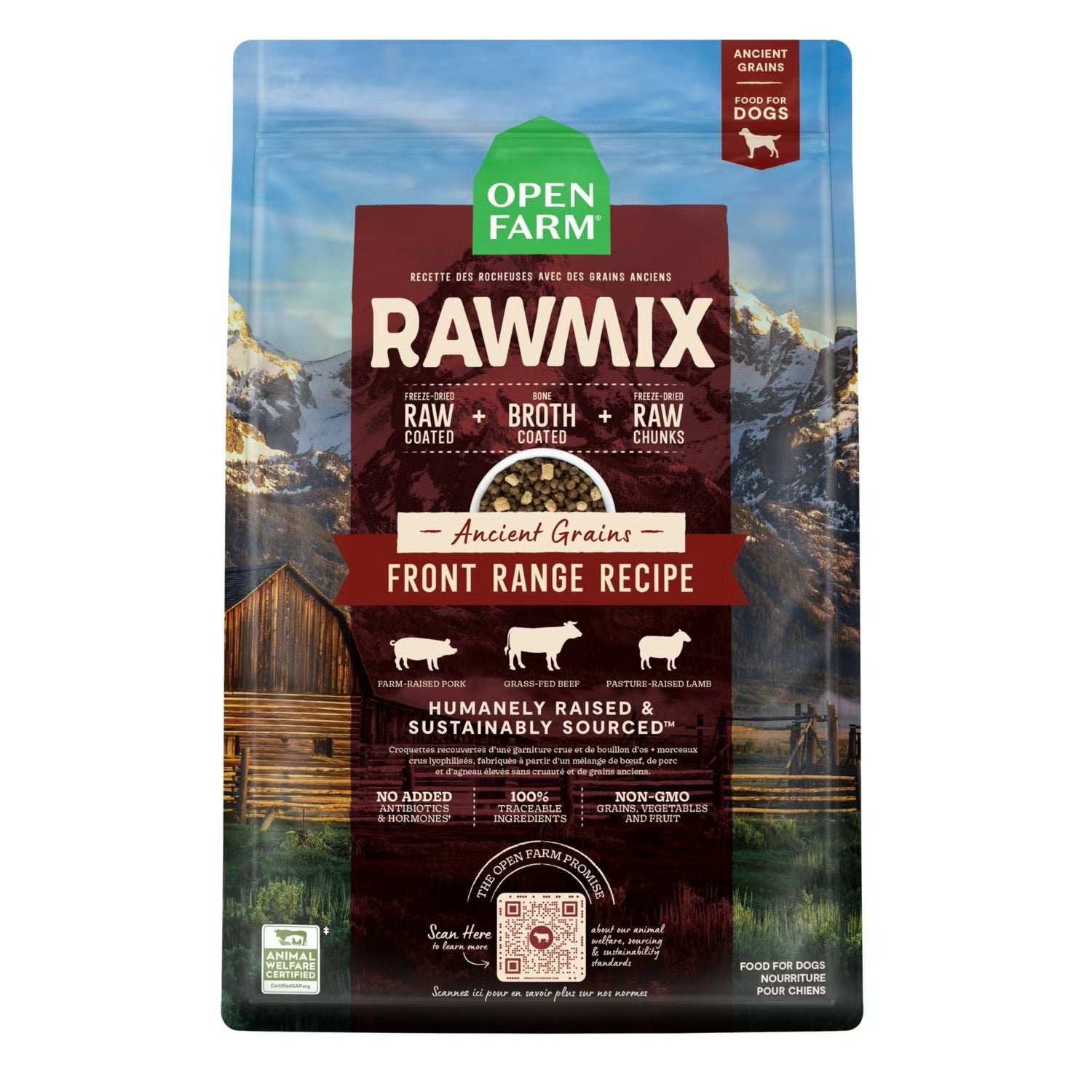 Open Farm RawMix Front Range Ancient Grains Dry Dog Food 20lb