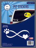 Infinity Symbol with Paw - Car Sticker