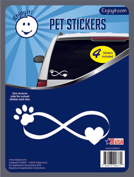 Infinity Symbol with Paw - Car Sticker