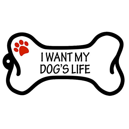 Bone Shaped Keychains I Want My Dog's Life