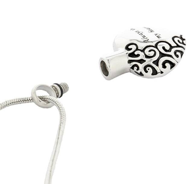 Always In My Heart Ashes Necklace Pendant