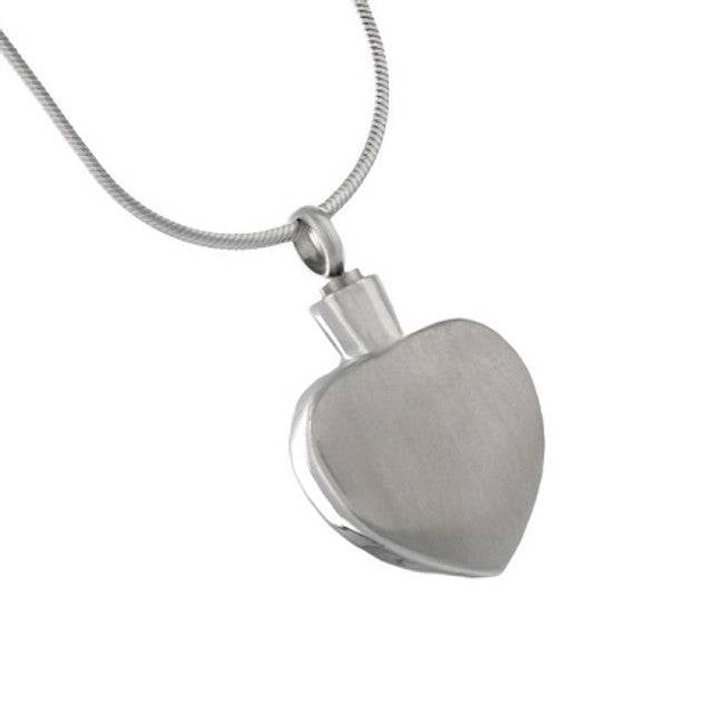 Half Empty Heart Cremation Jewelry Pendant
