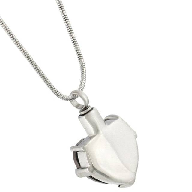 Purple Colored Heart Ashes Necklace Pendant