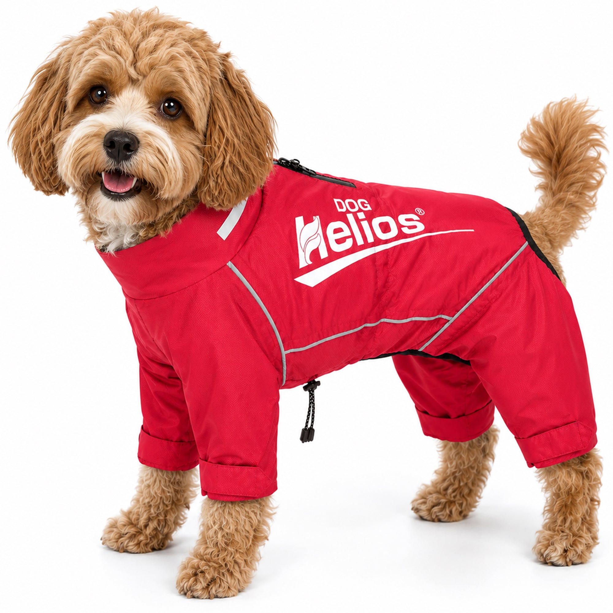 Dog Helios ® 'Hurricanine' Waterproof and Reflective Full Body Dog Coat Sporty Red
