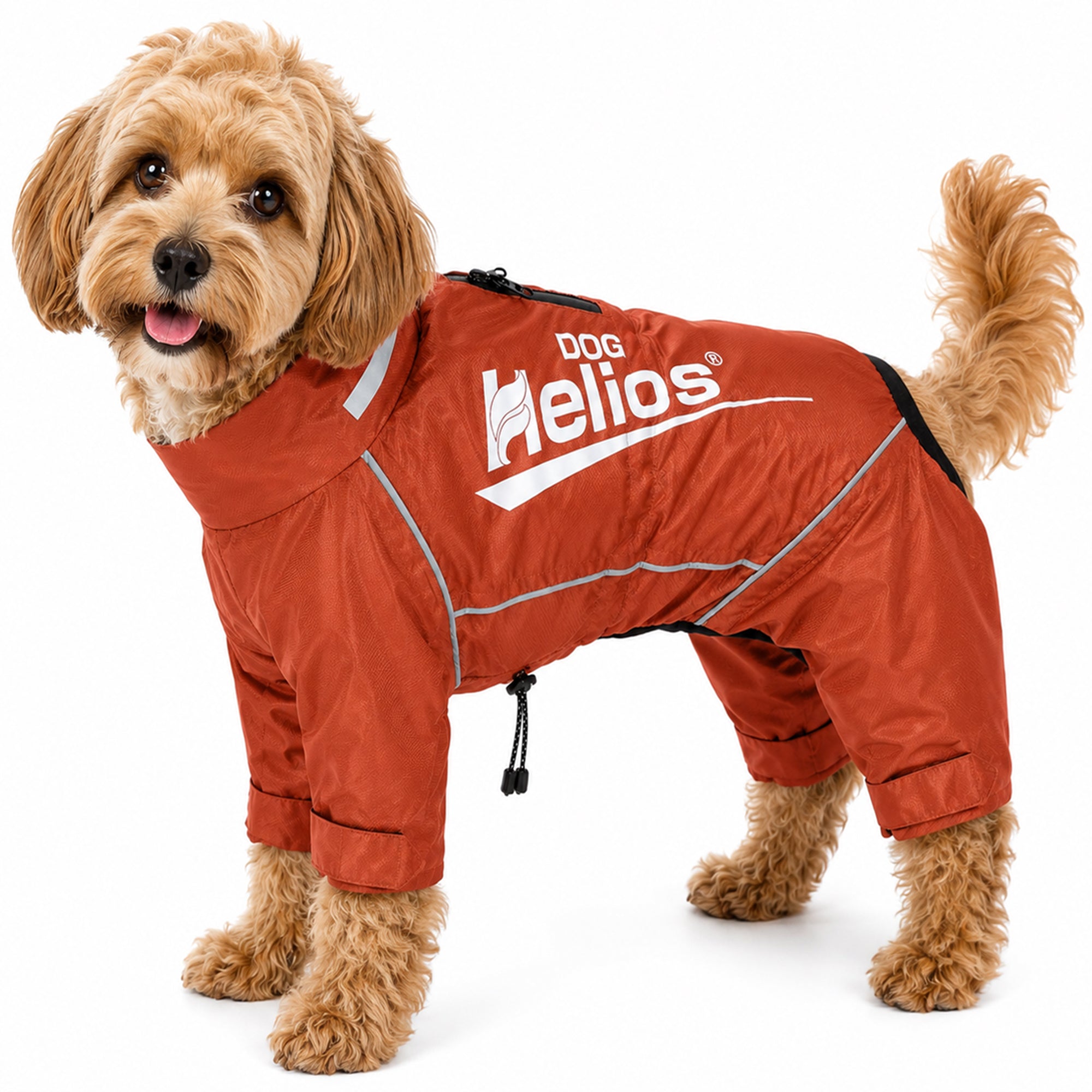 Dog Helios ® 'Hurricanine' Waterproof and Reflective Full Body Dog Coat Tangerine