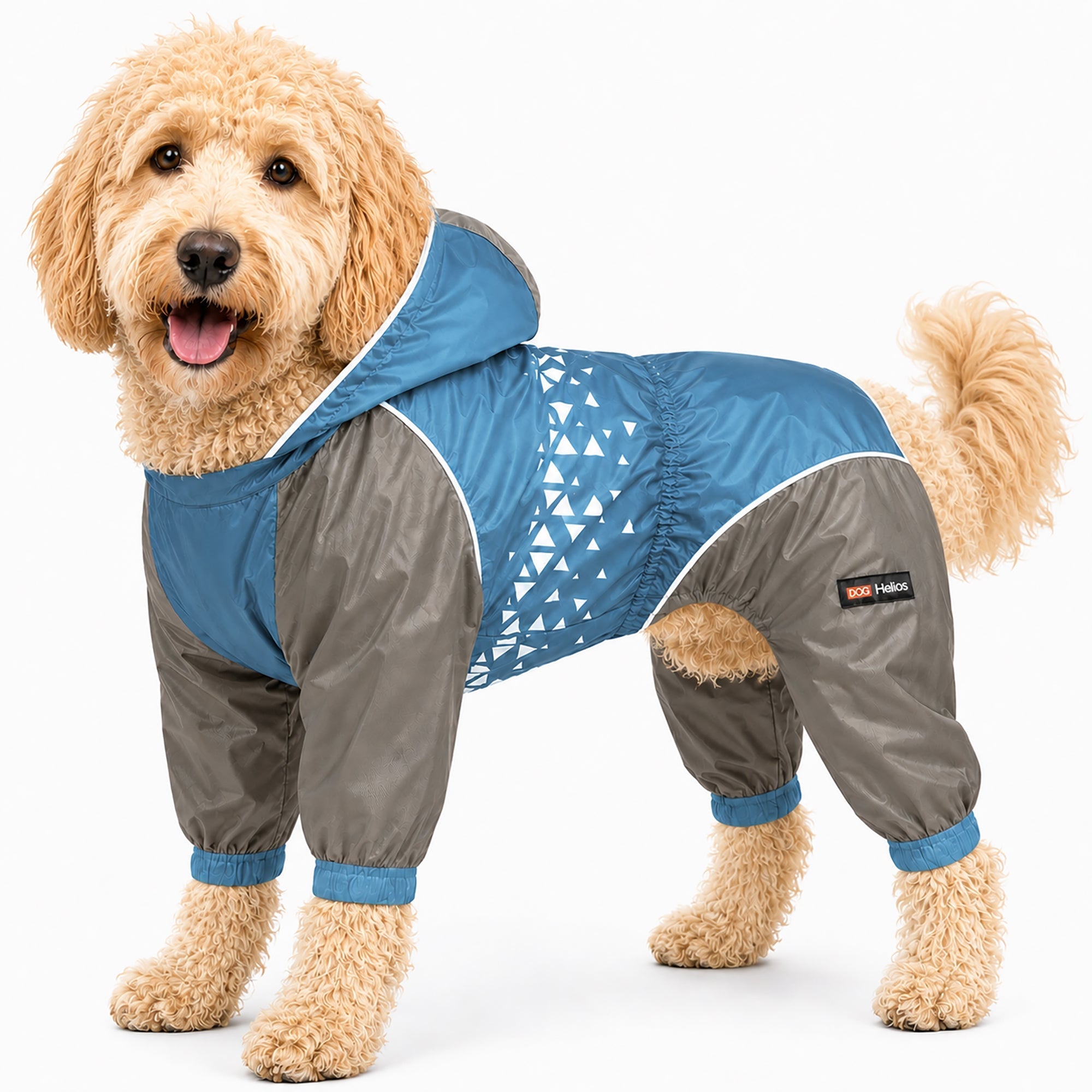 Dog Helios 'Vortex' Full Bodied Waterproof Windbreaker Dog Jacket Blue