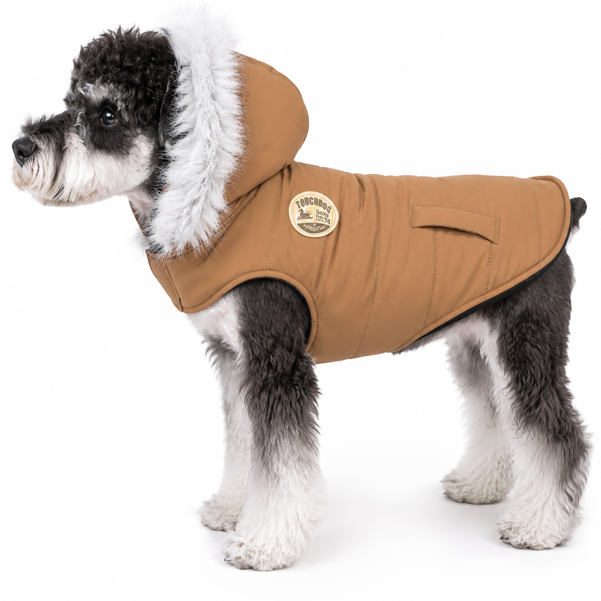 Touchdog 'Eskimo-Swag' Duck-Down Insulated Winter Dog Coat Parka Brown