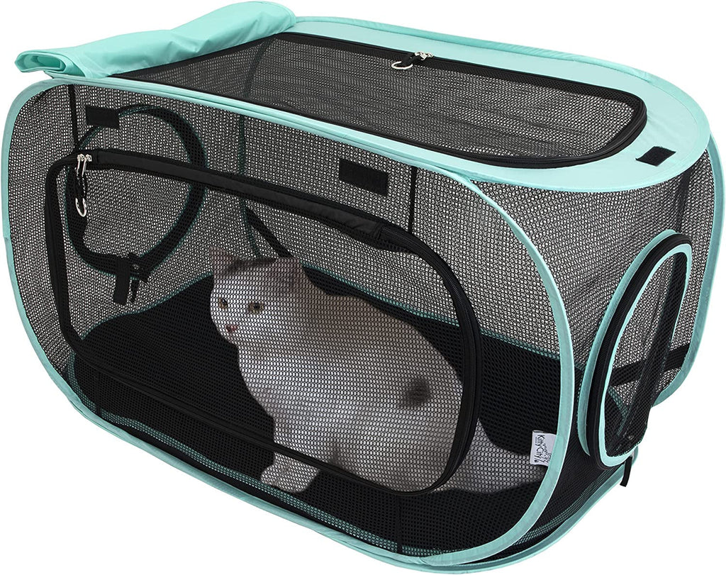 Kitty City Outdoor Catio Furniture and Play Kits for Cats, Outdoor Mega Kit Rectangular Tent