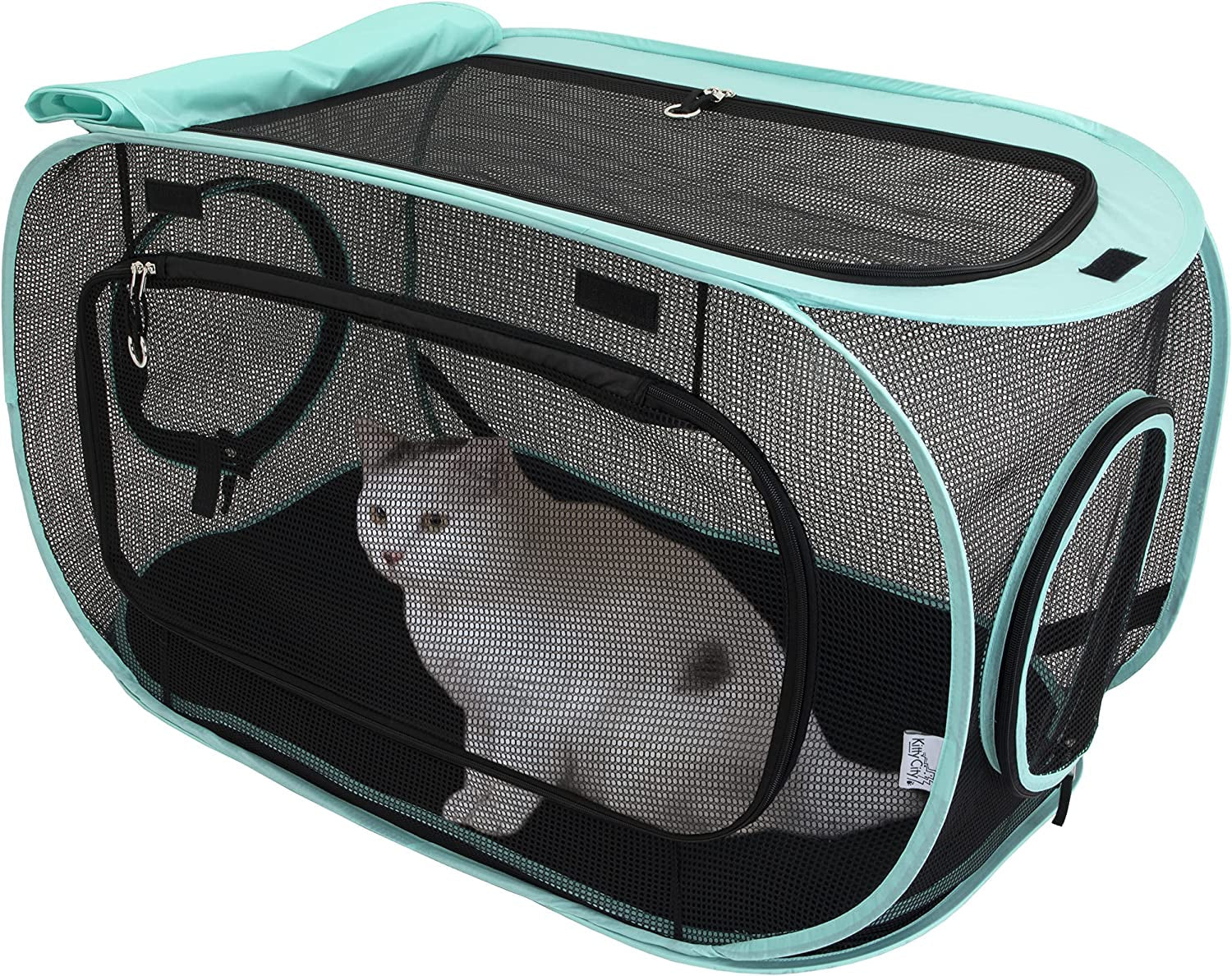 Kitty City Outdoor Catio Furniture and Play Kits for Cats, Outdoor Mega Kit Rectangular Tent