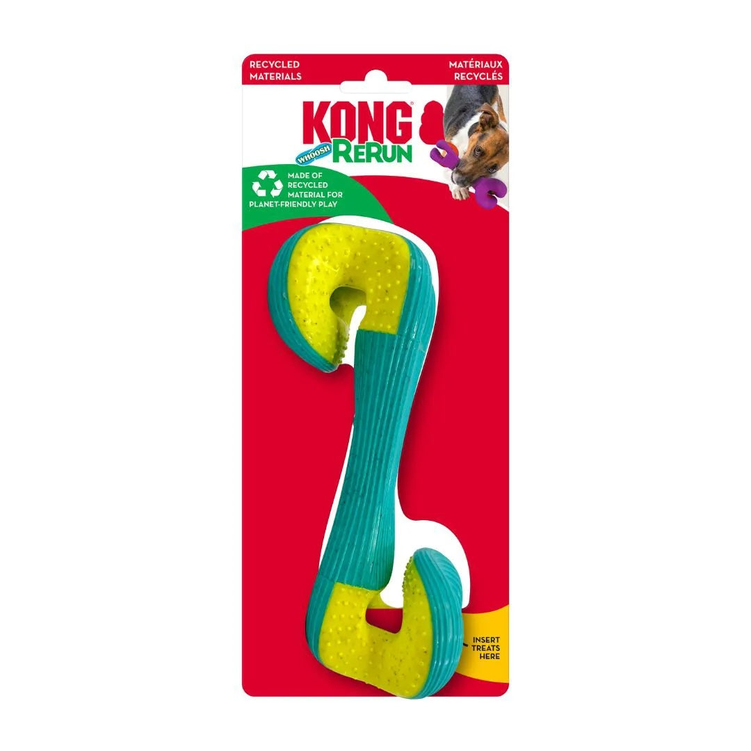 Rerun Whoosh Bone Dog Toy - Color Varies Med LG Turquoise Yellow