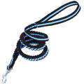 Pet Life ® 'Retract-A-Wag' Shock Absorption Stitched Durable Pet Dog Leash Blue