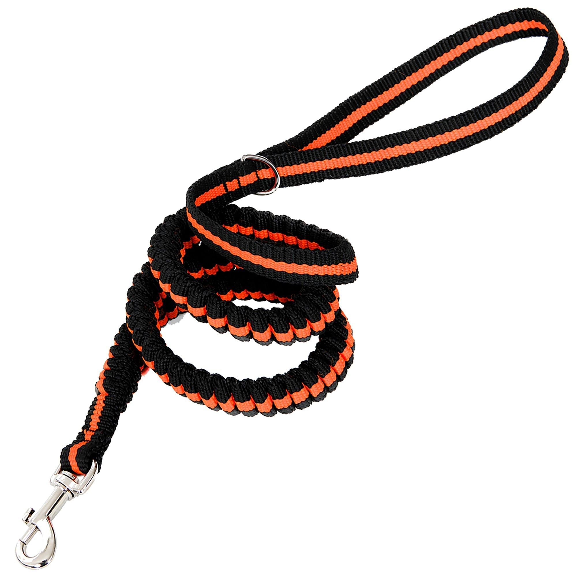 Pet Life ® 'Retract-A-Wag' Shock Absorption Stitched Durable Pet Dog Leash Orange