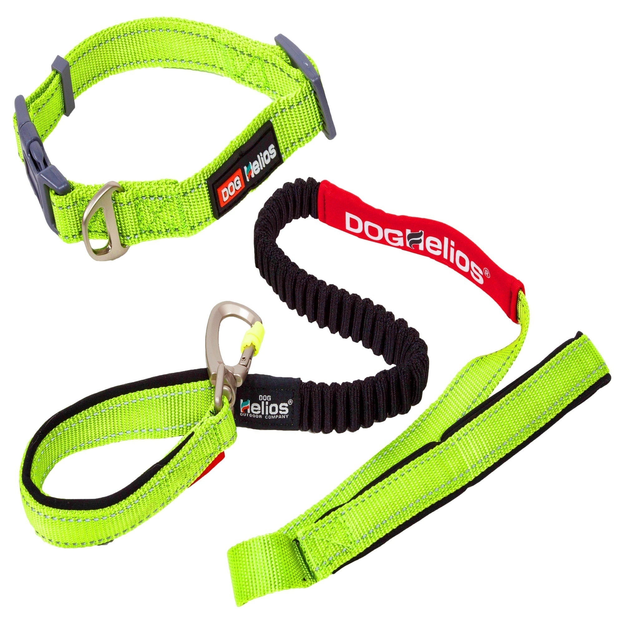 Dog Helios ® 'Neo-Indestructible' 2-in-1 Accordion Dog Collar and Leash Green