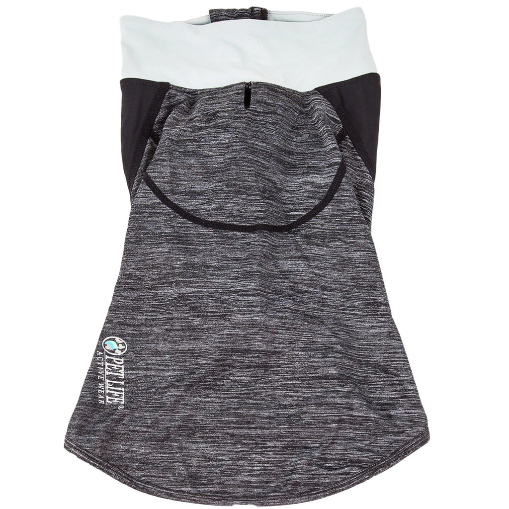 Pet Life ® Active 'Chewitt Wagassy' 4-Way-Stretch Yoga Fitness Long-Sleeve Dog T-Shirt