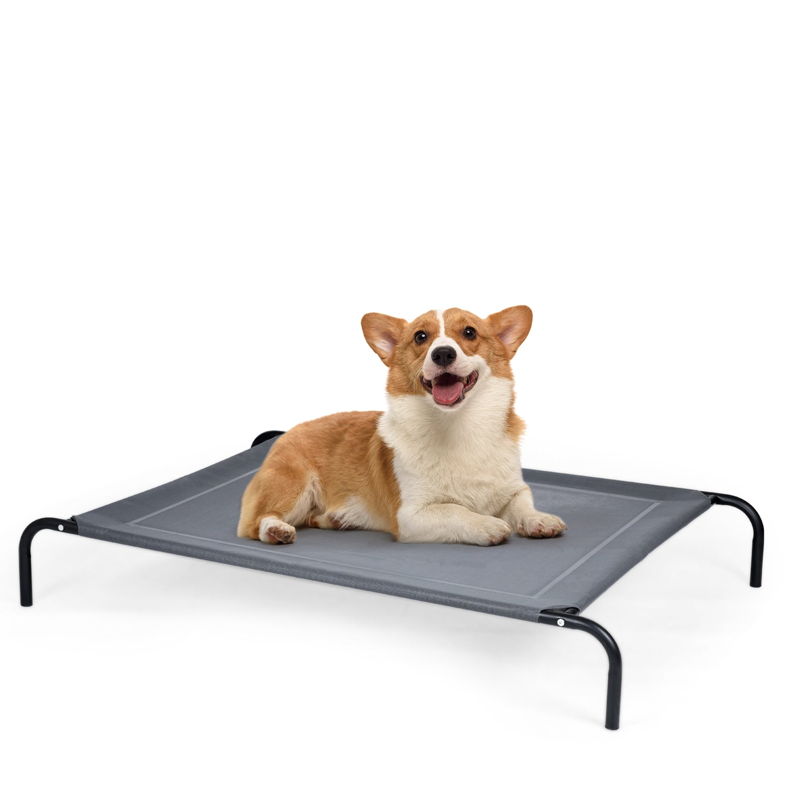 Large Indoor Outdoor Camping Steel Frame Elevated Pet Cot Mat Default