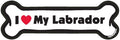 I Love My Labrador Bone Magnet