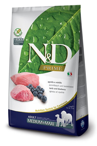 Lamb & Blueberry Adult Dog Food By Farmina 26.5 lbs (Med Max) (No shipping)