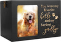 Large Wooden Pet Memorial Urn with Photo Frame Keepsake Box for Dog or Cat Paw X-Large - Capacity 140 Cubic Inches