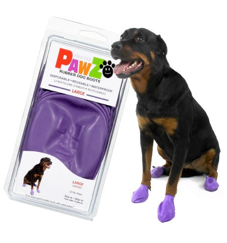 Rubber Boots for Dogs & Cats by Pawz Large - Purple