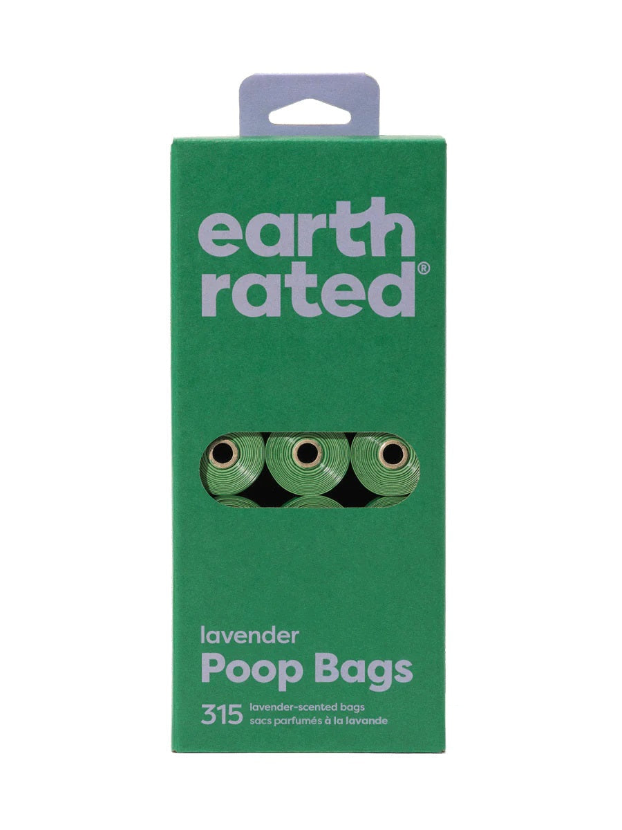 Poop Bag Refills - Bulk Box 21 Rolls (315 bags) Lavender