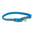 Lazer Brite Reflective Adjustable Breakaway Cat Collar Blue Lagoon Flowers