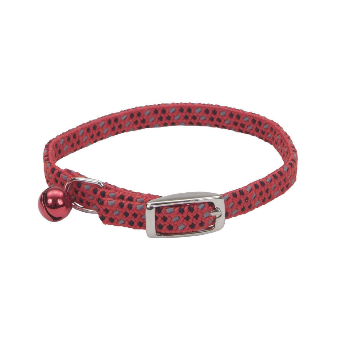 Li'l Pals Elasticized Safety Kitten Collar with Reflective Threads Red